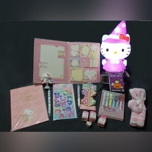 Hello Kitty Bundle -Sanrio- Indoor/Outdoor Light, Stationary, Bobble Kitty, Clip